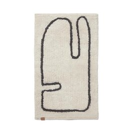 ferm living Lay wasbare (Bad)mat - off white coffee  70x50cm ferm living Lay wasbare (Bad)mat - off white coffee  70x50cm