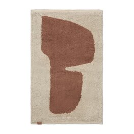 Ferm Living Lay Washable Mat - Parchment/Rust  70x50cm Ferm Living Lay Washable Mat - Parchment/Rust  70x50cm