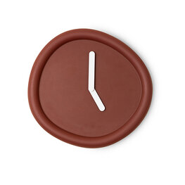 Werkwaardig Round Wall Clock Dieprood Werkwaardig Round Wall Clock Dieprood