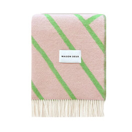 Maison Deux Lines Blanket Pink Apple Maison Deux Lines Blanket Pink Apple