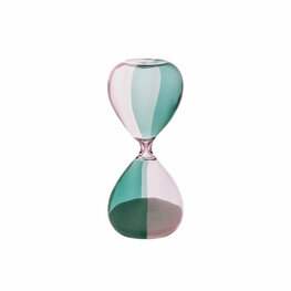 Hightide glazen zandloper bicolour roze x turquoise Hightide glazen zandloper bicolour roze x turquoise