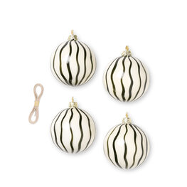 Ferm Living Kerstballen Glas - Lijnen groen (4 stuks) Ferm Living Kerstballen Glas - Lijnen groen (4 stuks)