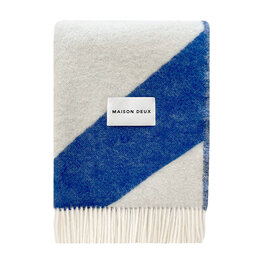 Maison Deux Swirl Blanket Blue White Maison Deux Swirl Blanket Blue White