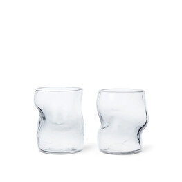Ferm Living Dimple Glazen - set van 2 Ferm Living Dimple Glazen - set van 2