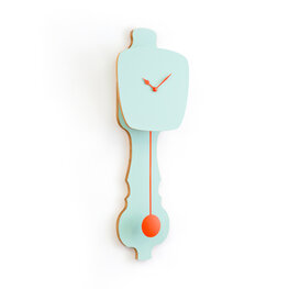 Kloq Pistache green wall clock with pendulum Kloq Pistache green wall clock with pendulum