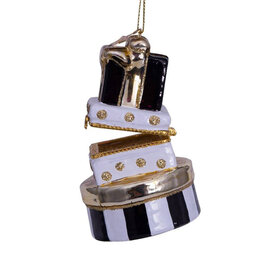 Vondels ornament glas zwart en wit gift boxes Vondels ornament glas zwart en wit gift boxes