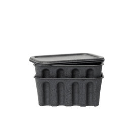 Ferm Living Paper Pulp Boxes Zwart Small (set van 2)