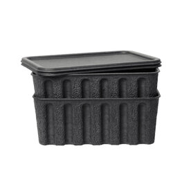 Ferm Living Paper Pulp Boxes Large Zwart (set van 2)