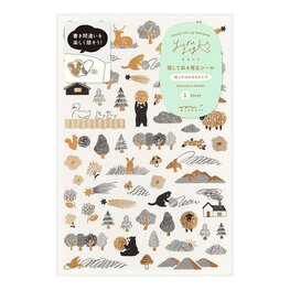 Yuru Log Stickers Camouflage Forest