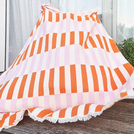 Maison Deux Check Tile Plaid Roze Wortel