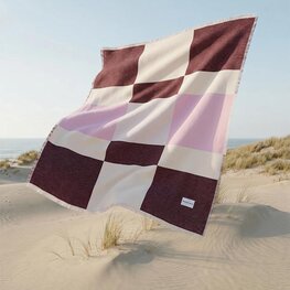 Maison Deux Check Bold Plaid Roze - Bordeaux